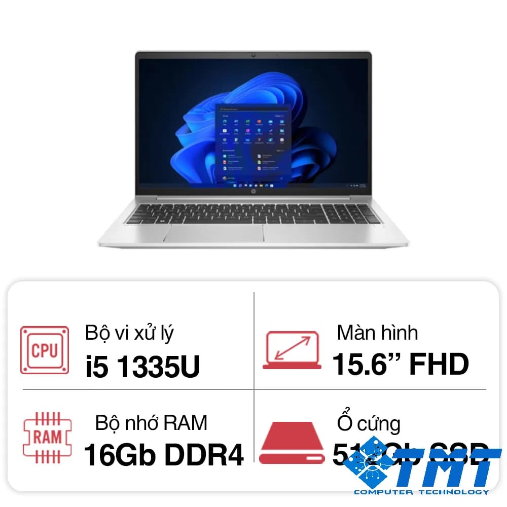 Laptop HP ProBook 450 G10 (Intel core i5-1335U | 16GB | 512GB | 15.6 inch FHD | Intel UHD Graphics | Win 11 | BẠC)