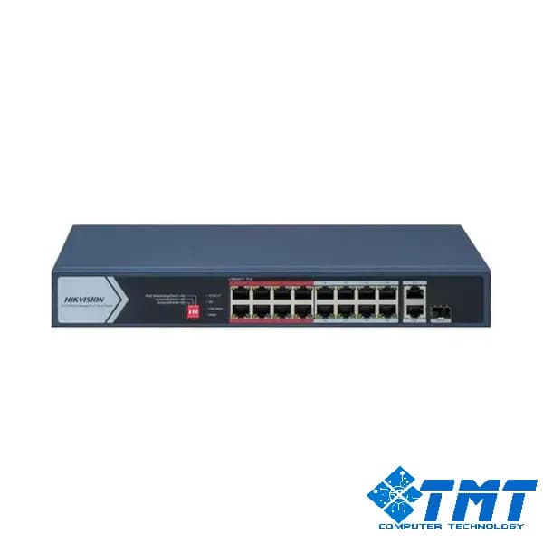Switch mạng thông minh 16 cổng PoE DS-3E1318P-EI/M