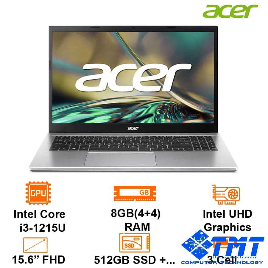 Laptop Acer Aspire 3 A315-59-381E Bạc 15.6 FHD I3-1215U 8GB 512GB