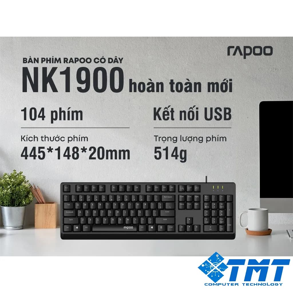 Bàn phím máy tính Rapoo NK1900