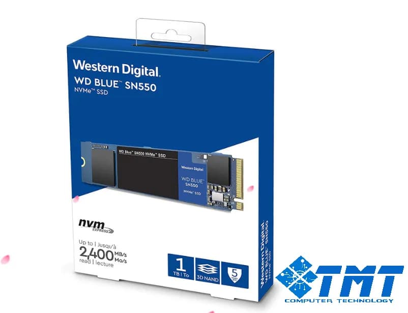 Ổ Cứng SSD WD Blue SN550 1TB NVMe PCIe Gen3x4 WDS100T2B0C