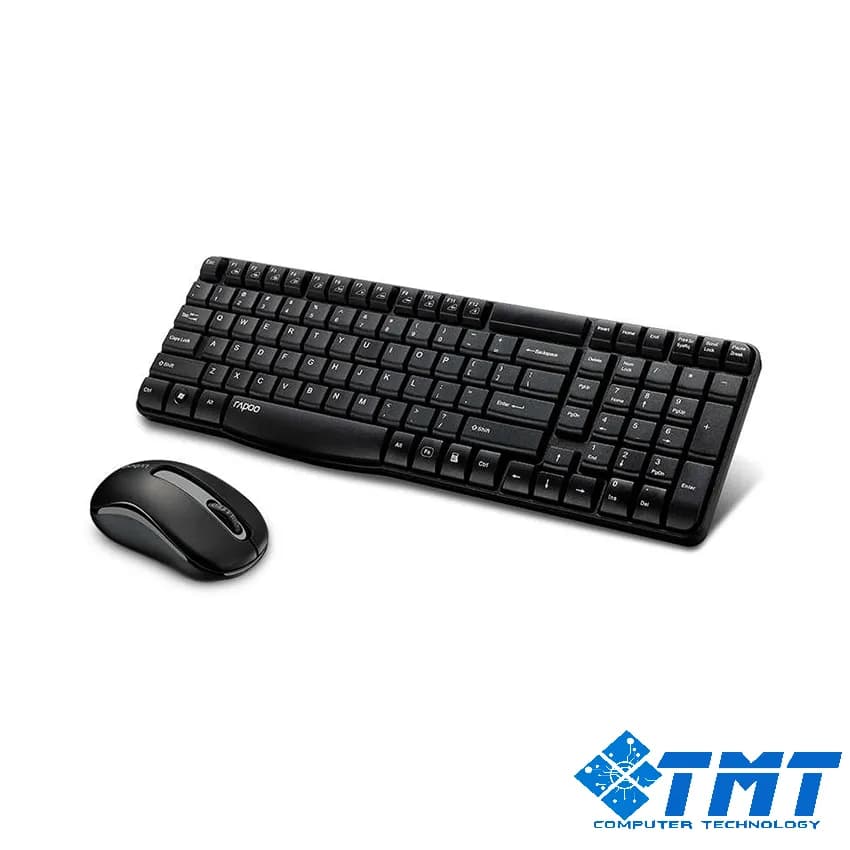 Bộ bàn phím chuột không dây Rapoo - X1800S/X1800Pro màu đen