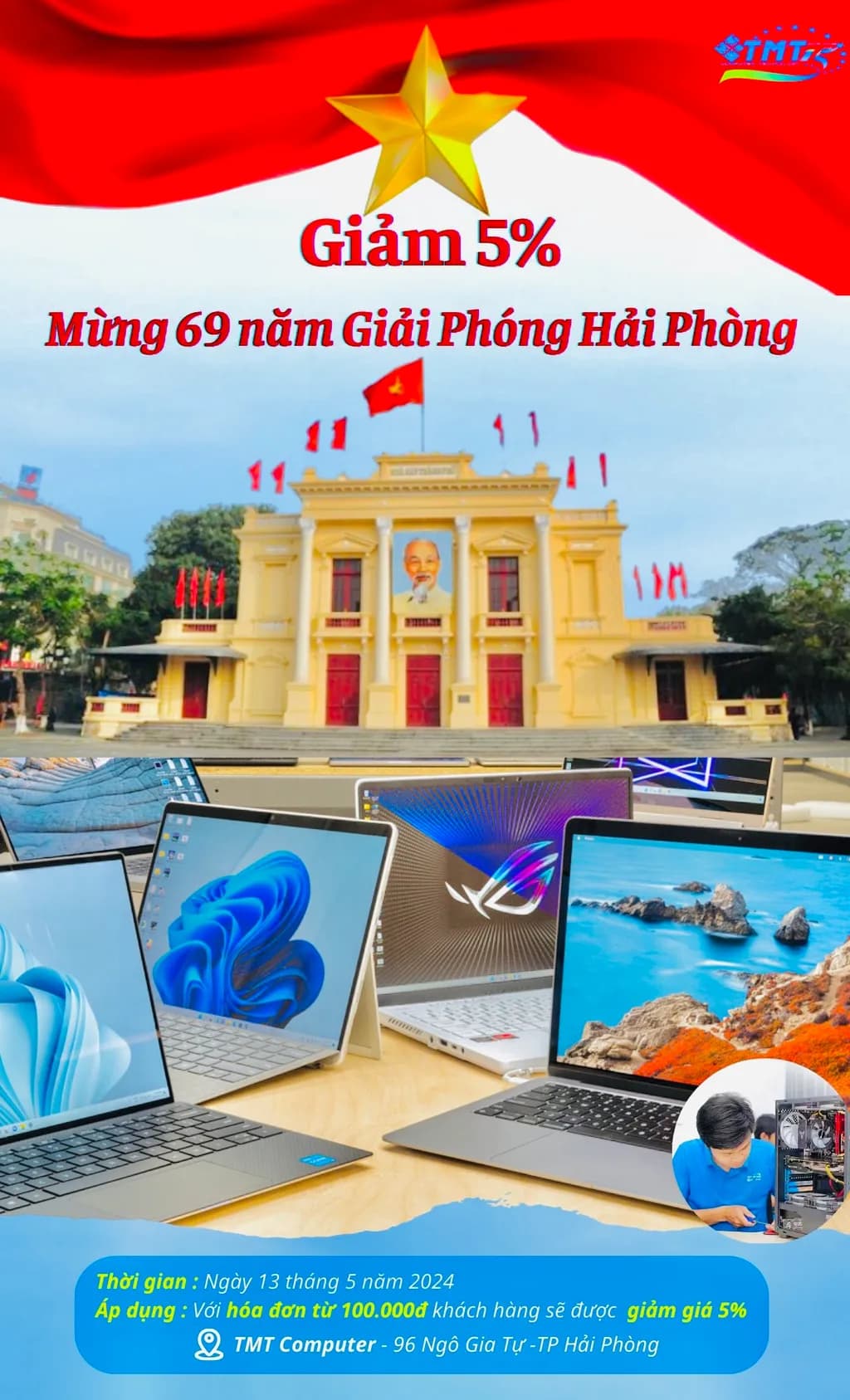 TMTpc Sale Chào mừng kỷ niệm 69 năm ngày Giải Phóng Hải Phòng