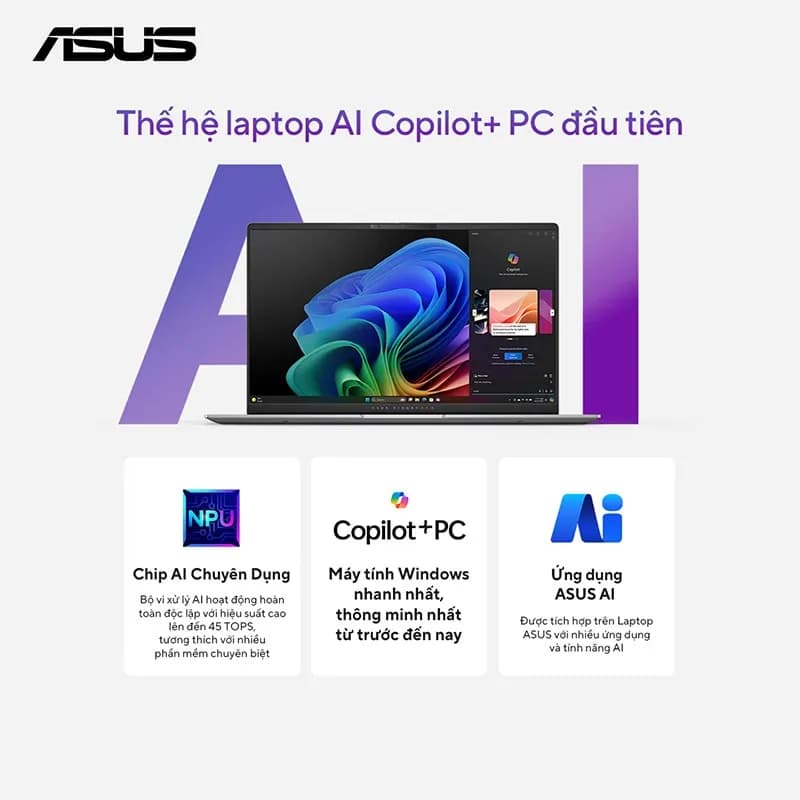 Với sức mạnh NPU 45 TOPs Laptop Copliot PC ASUS Vivobook S 15 có thể làm được những gì