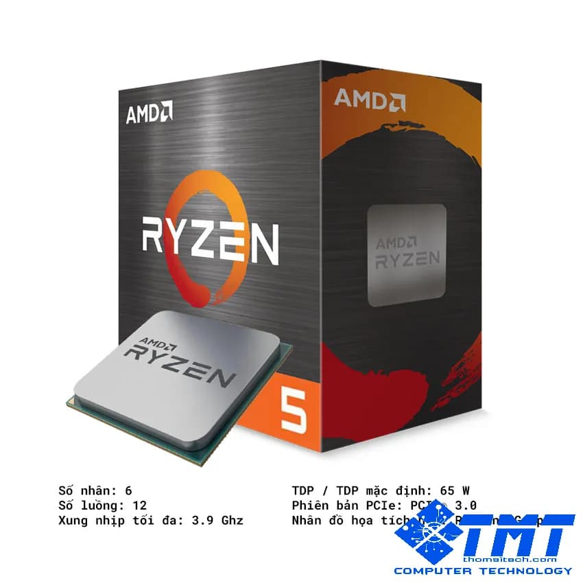 CPU AMD RYZEN 5 5600G (3.9GHZ UPTO 4.4GHZ / 19MB / 6 CORES, 12 THREADS / 65W / SOCKET AM4)