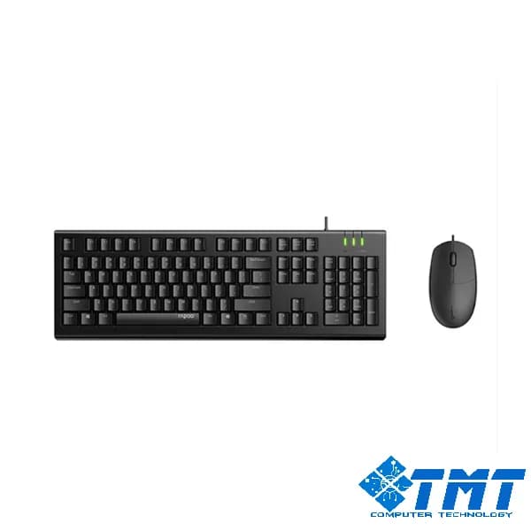 Bộ bàn phím chuột có dây Rapoo X125S Black
