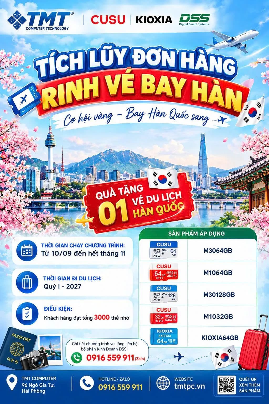 chương trình quà tặng vé hàn quốc