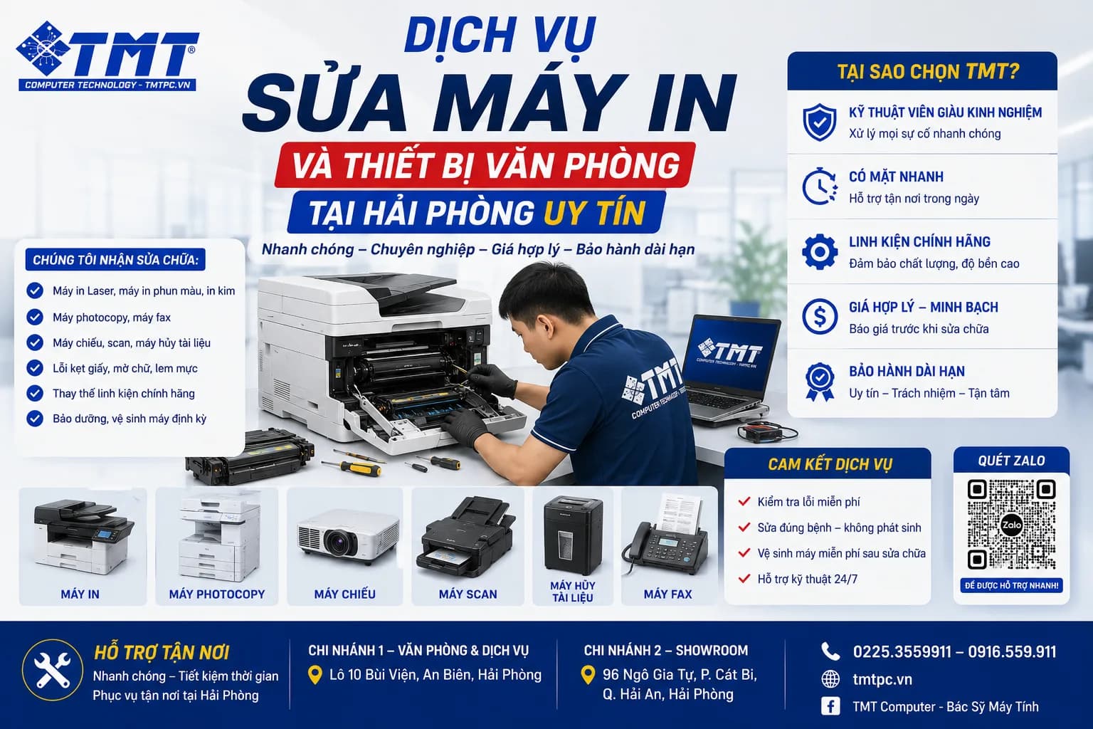 Dịch Vụ Sửa Máy In Và Thiết Bị Văn Phòng Tại Hải Phòng Uy Tín