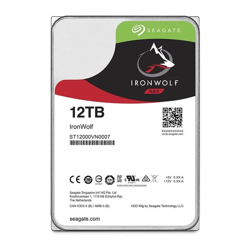Ổ Cứng HDD NAS Seagate IronWolf 12TB 3.5" S - 7200RPM, 256MB Cache