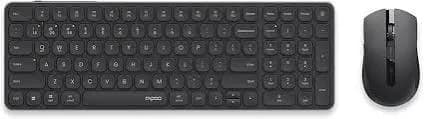 Bộ bàn phím chuột máy tính không dây Rapoo 9350S Multi-mode Dark Grey