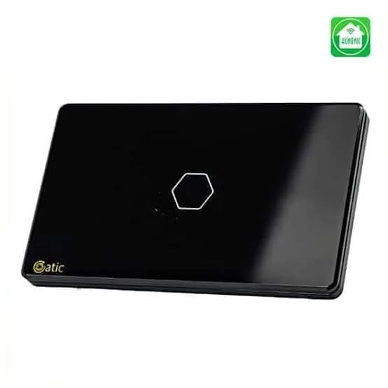 Công tắc cảm ứng WiFi Hunonic Datic 1 Nút, màu Đen