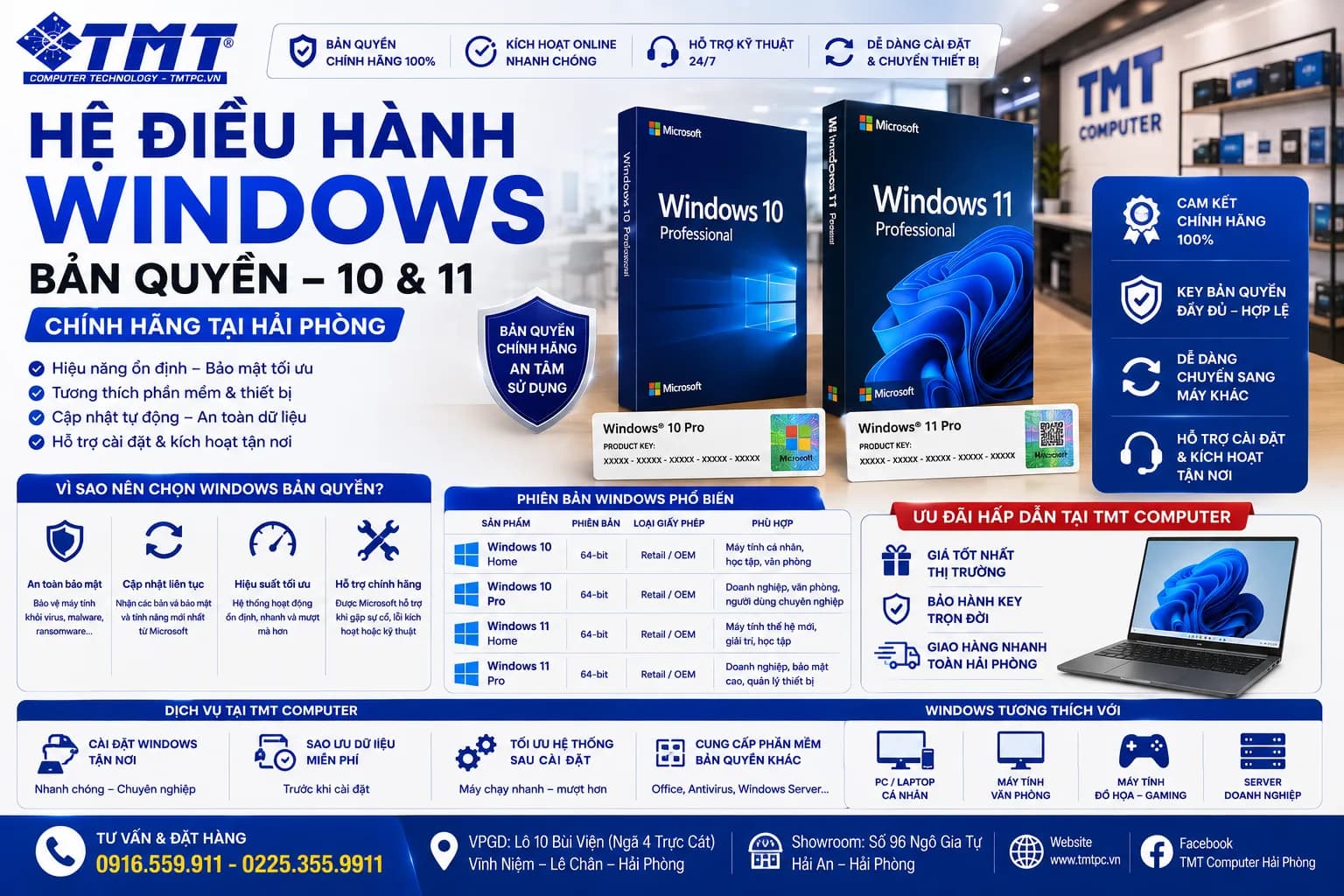 Hệ Điều Hành Windows Bản Quyền – 10 & 11 Chính Hãng Tại Hải Phòng