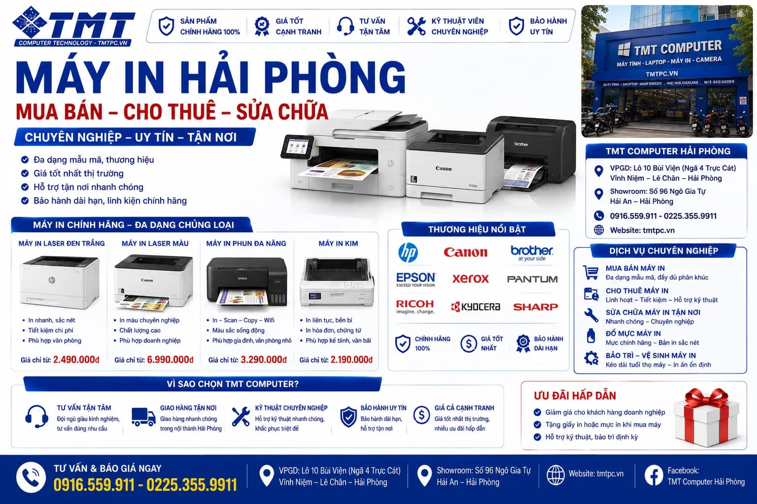 Máy In Hải Phòng – Mua Bán, Cho Thuê, Sửa Chữa Máy In Chuyên Nghiệp