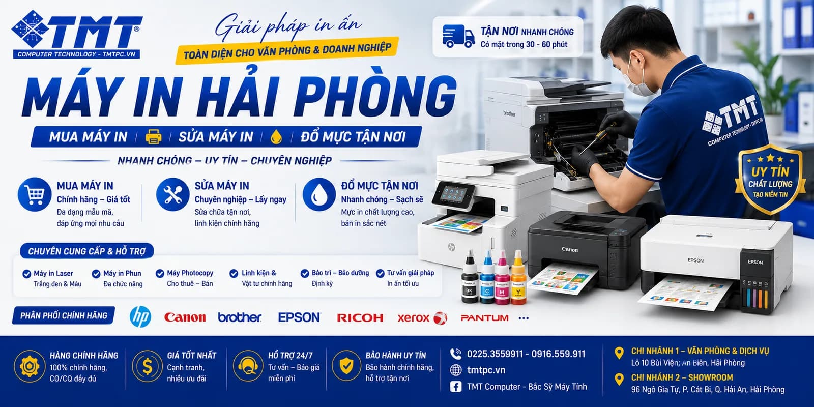 Máy In Hải Phòng | Mua Máy In, Sửa Máy In, Đổ Mực Tận Nơi TMT Computer