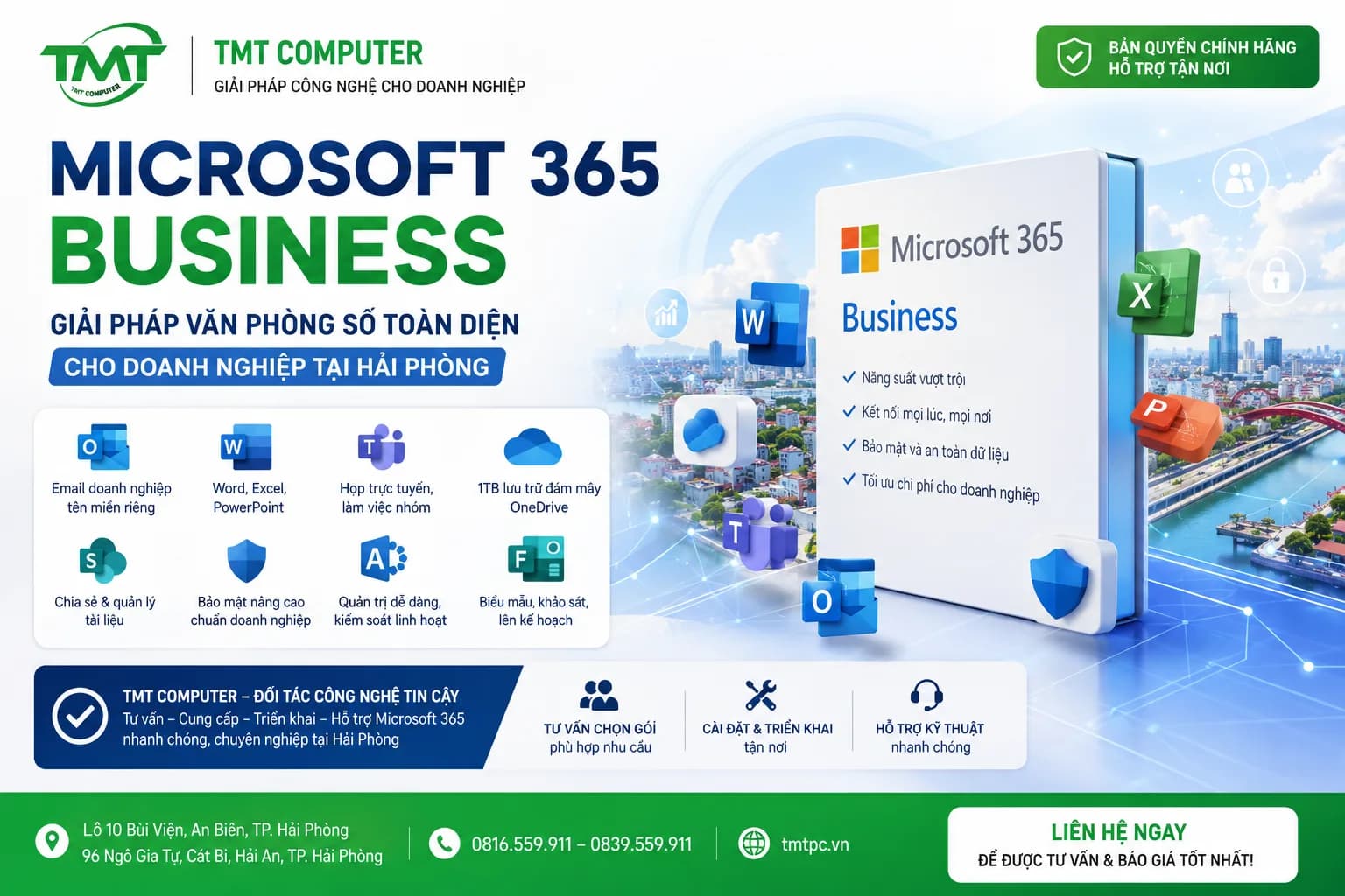 Dịch vụ gia hạn Microsoft 365 chính hãng, nhanh chóng tại Hải Phòng