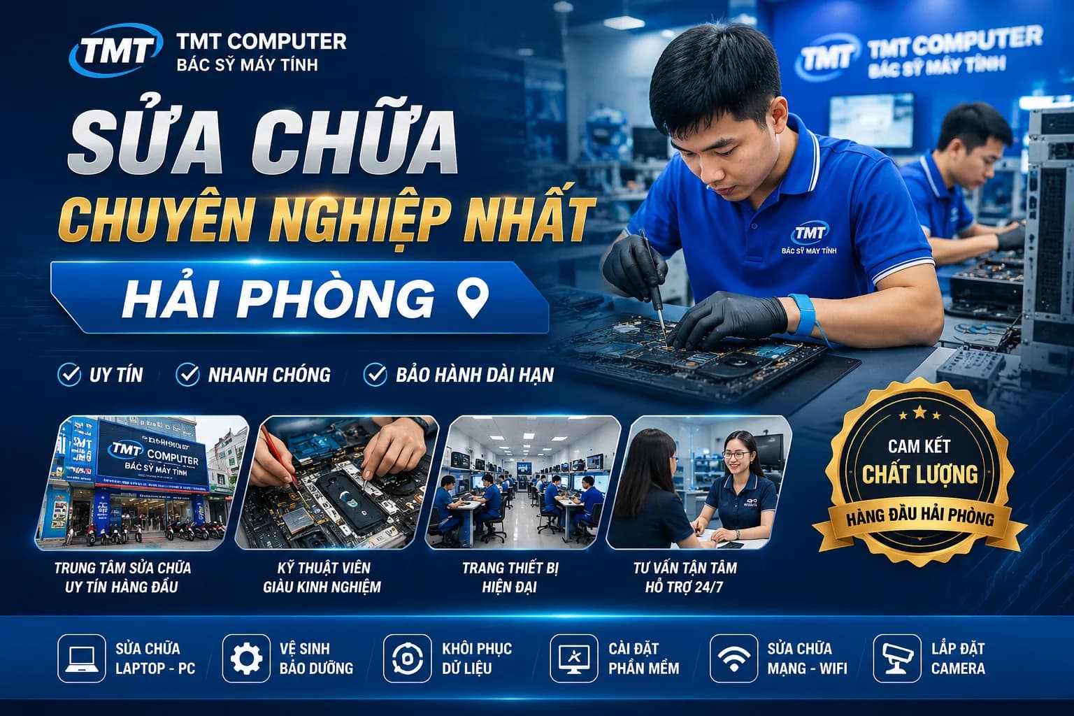 Dịch Vụ Sửa Máy Tính Hải Phòng Uy Tín, Chuyên Nghiệp Và Lấy Ngay Tại TMT Computer