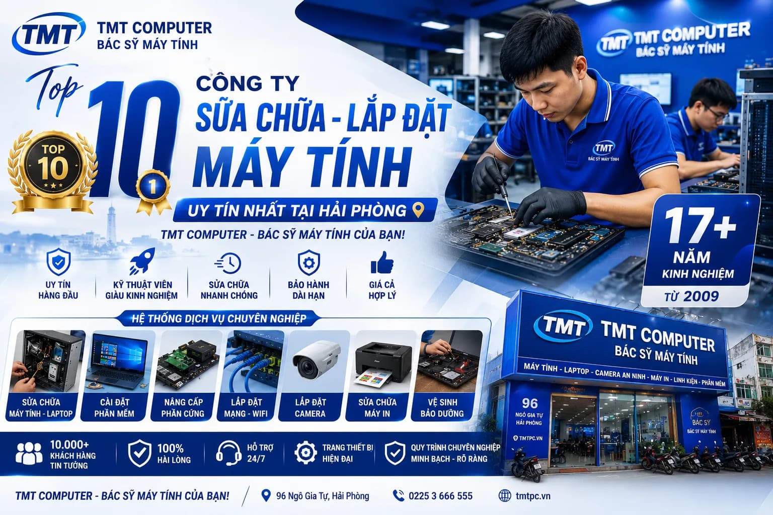Dịch Vụ Sửa Laptop Hải Phòng Uy Tín, Lấy Ngay Và Chuyên Nghiệp Tại TMT Computer