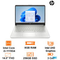 Laptop HP 14s Dq2644TU Bạc 14” FHD Intel Core I3-1115G4; 8GB; 256GB SSD