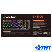 Bàn phím cơ Gaming DAREU EK8100 100KEY (RGB, Blue/ Brown/ Red D switch)