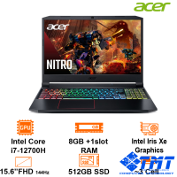 Laptop Acer Gaming Nitro 5 AN515-58-769J (Đen) 15.6 FHD 144Hz I7-12700H 8GB+1slot 512GB SSD 1M2 1HDD VGA RTX3050 4GB 