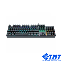 Bàn phím cơ Gaming có đèn LED Lecoo GK301 đen RGB Blue Switch