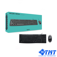 Bộ bàn phím chuột Logitech MK200, mầu đen, USB 2.0